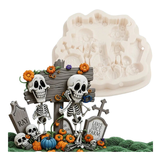 Molde de Silicón Calaveras Felices