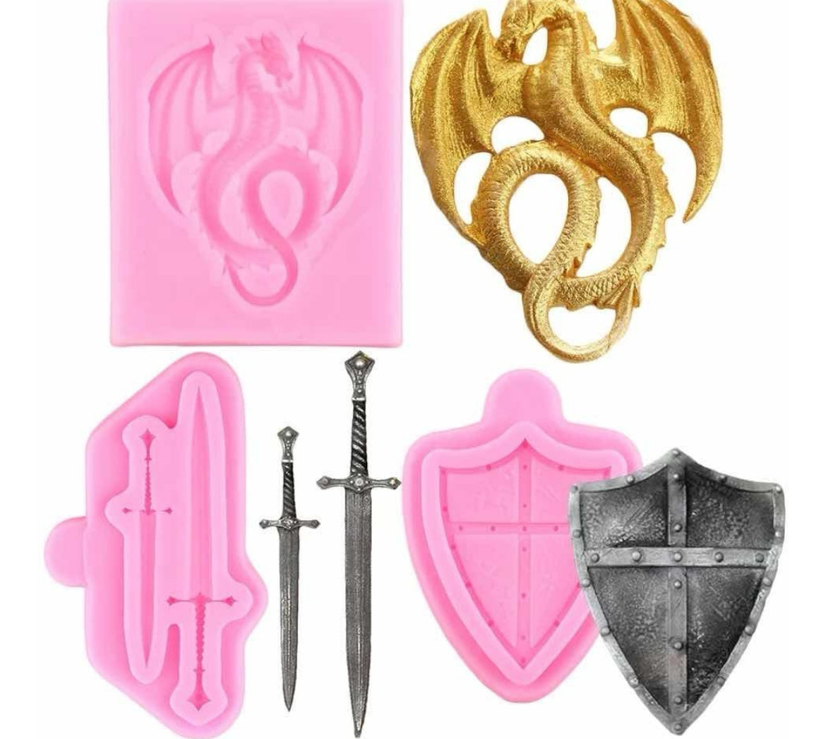 MOLDE DE SILICÓN PAQUETE MEDIEVAL