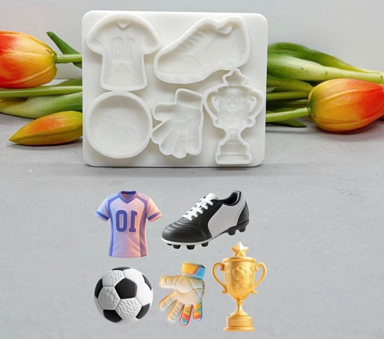 Molde de Silicón Fútbol Soccer