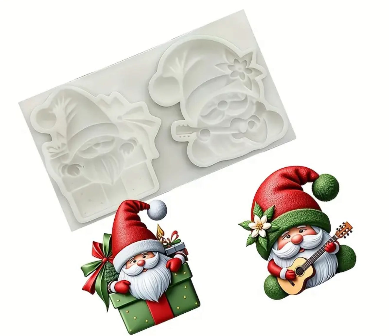 MOLDE DE SILICÓN SANTA CLAUS REGALO NAVIDAD