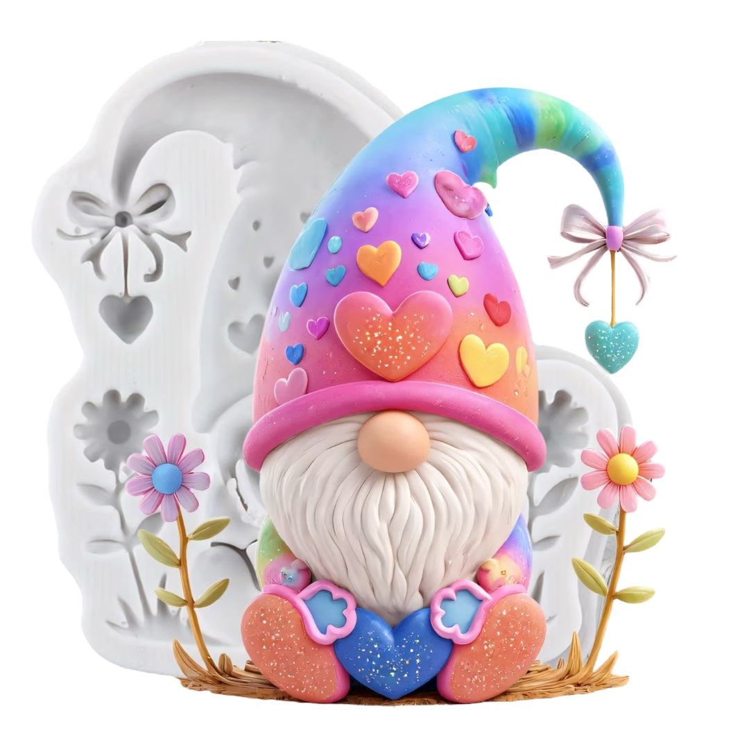 MOLDE DE SILICÓN GNOMO DUENDE AMOR