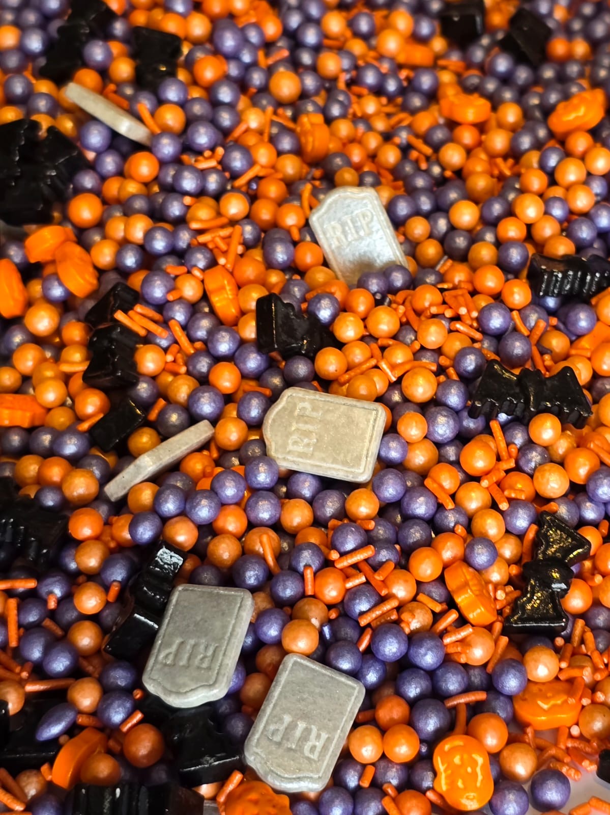 Sprinkles comestibles Halloween Murciélago, Calabaza y Tumbas