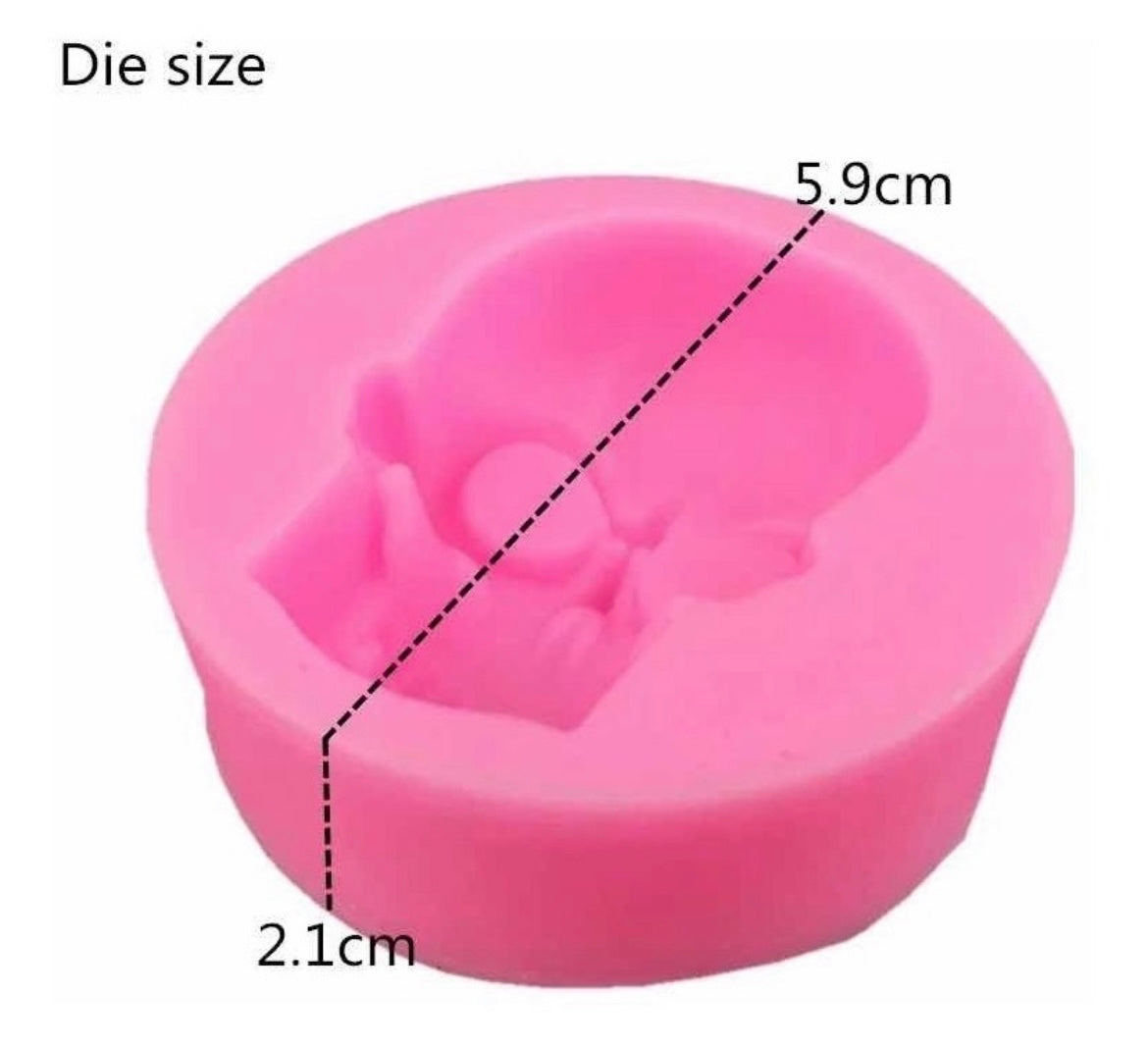MOLDE DE SILICÓN CRANEO CALAVERA