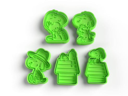Kit de Cortadores y Marcadores de Galleta Snoopy 5 Pzas