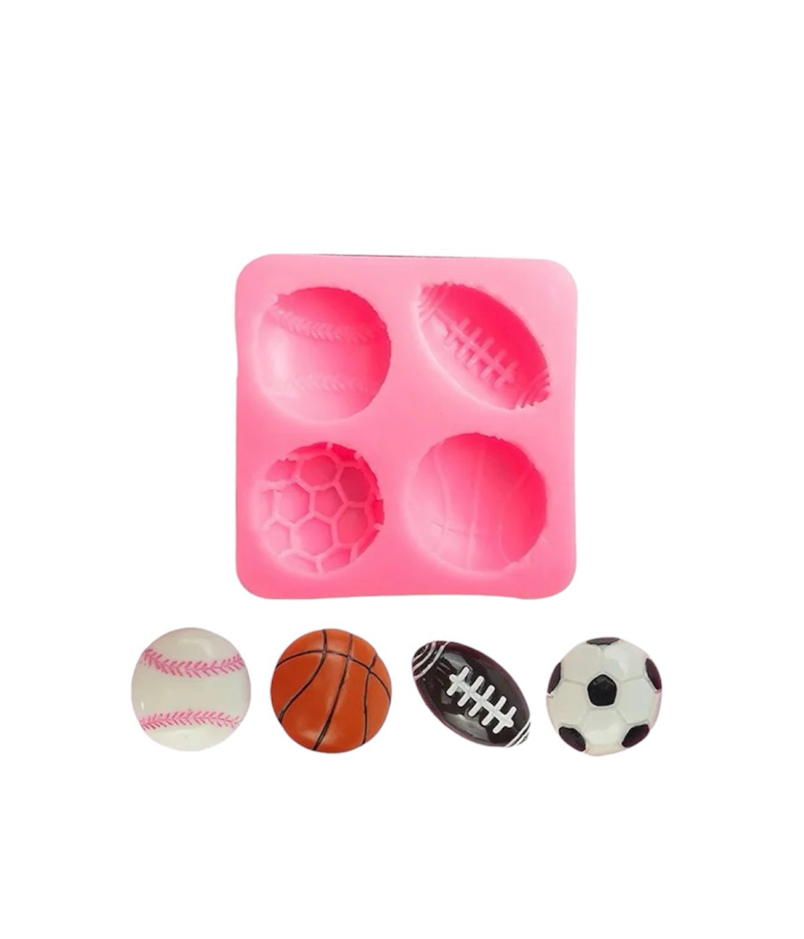 MOLDE DE SILICÓN BALÓN FÚTBOL SOCCER, AMERICANO, BASQUETBOL, BASEBALL