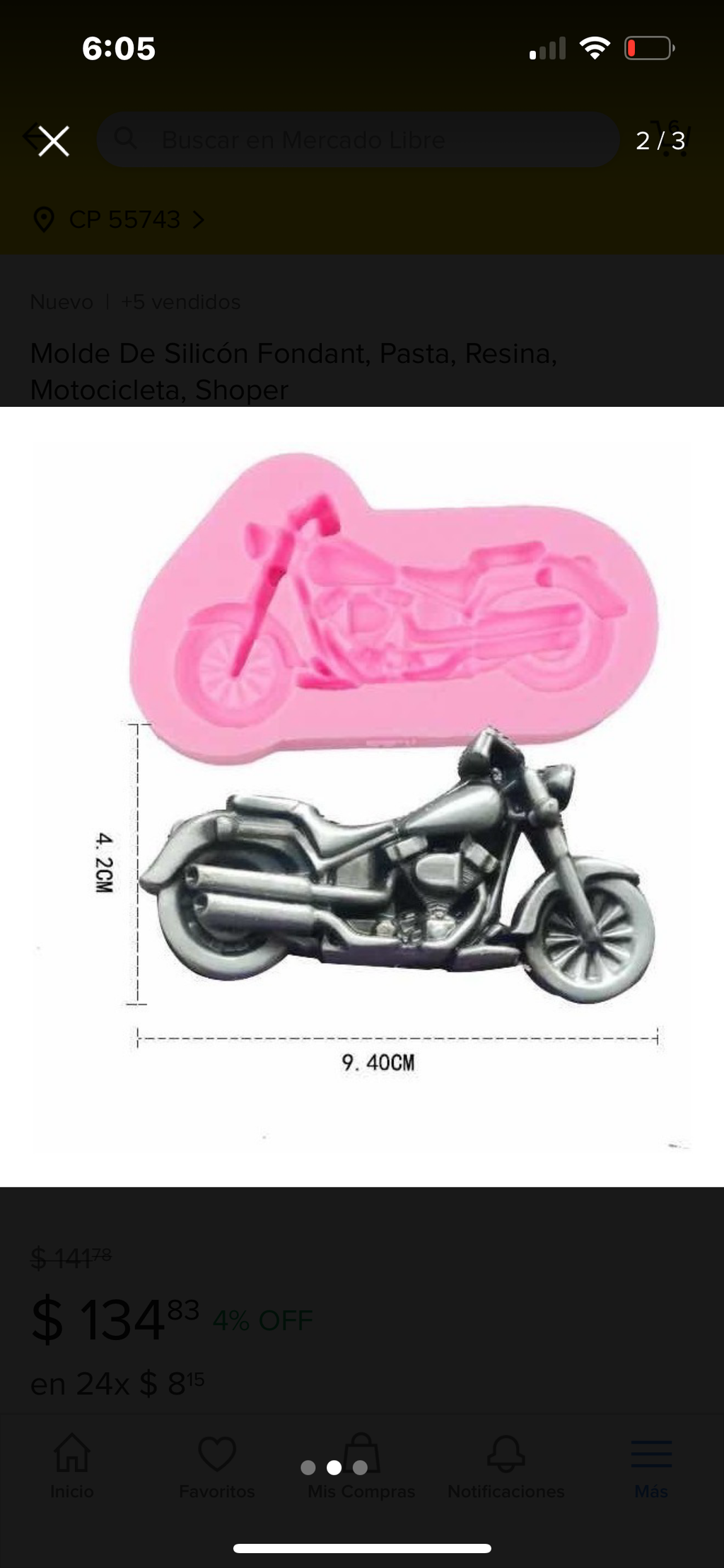 MOLDE DE SILICÓN MOTO CHOPPER