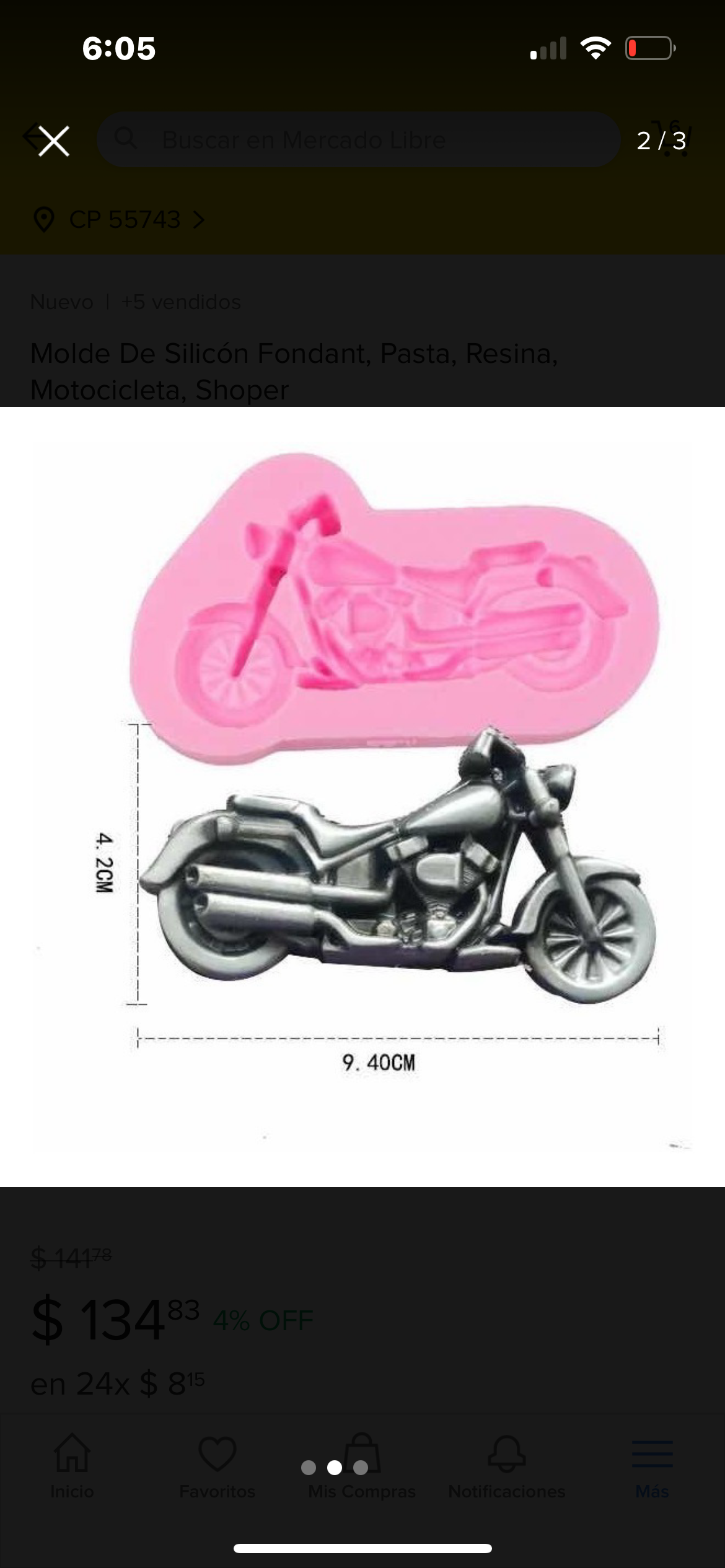 MOLDE DE SILICÓN MOTO CHOPPER