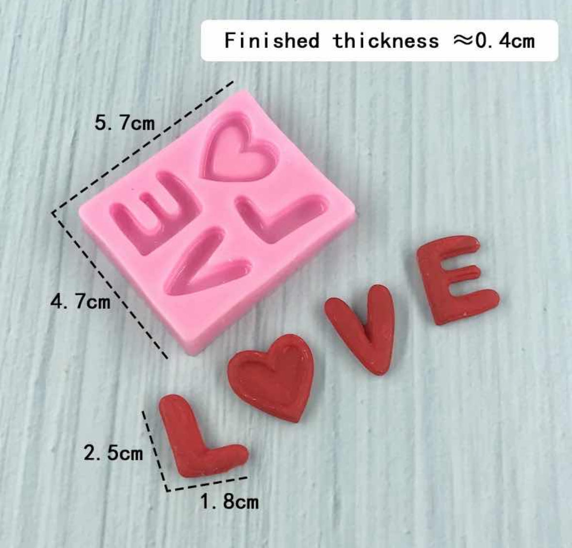 Molde de Silicón Love San Valentín