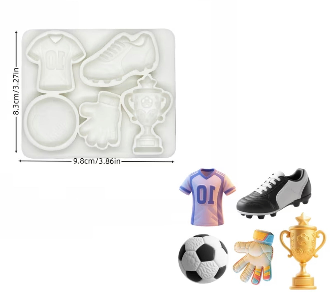 Molde de Silicón Fútbol Soccer