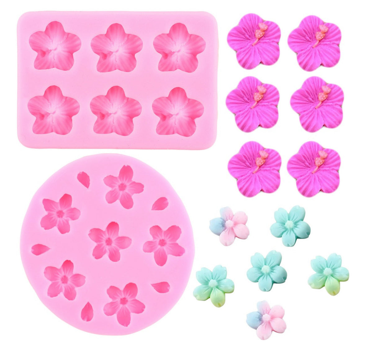 Molde de Silicón Flor de Ciruelo 2 PZAS