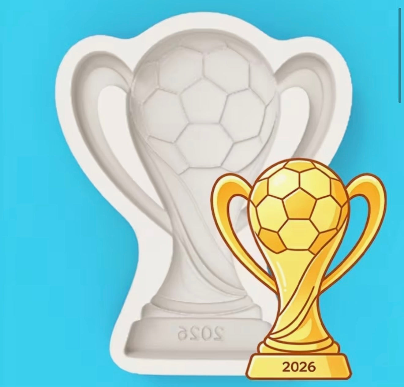 Molde de Silicón Copa del Mundo Fútbol