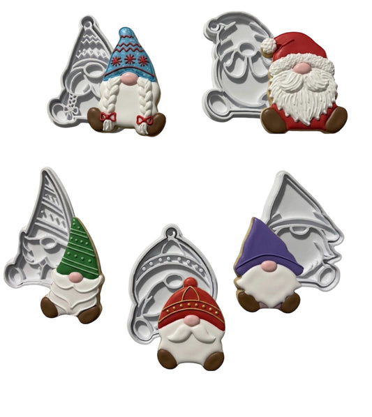 Cortador y Marcador de Galleta Duendes 5 pzas, Navidad