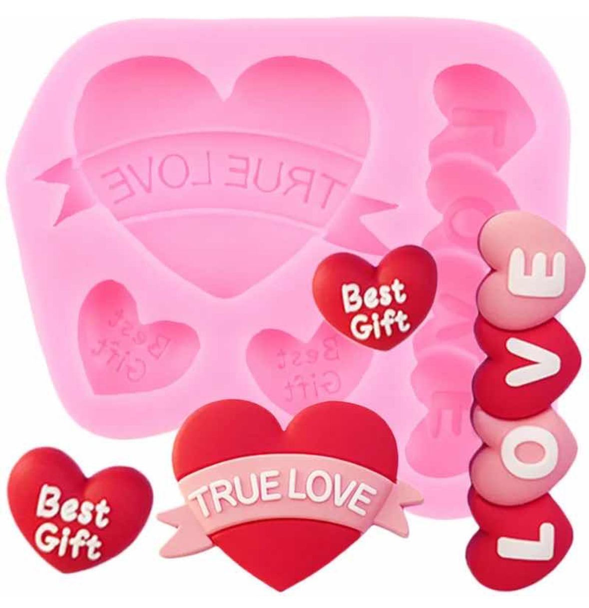 Molde de Silicón Corazón Love Amor San Valentín