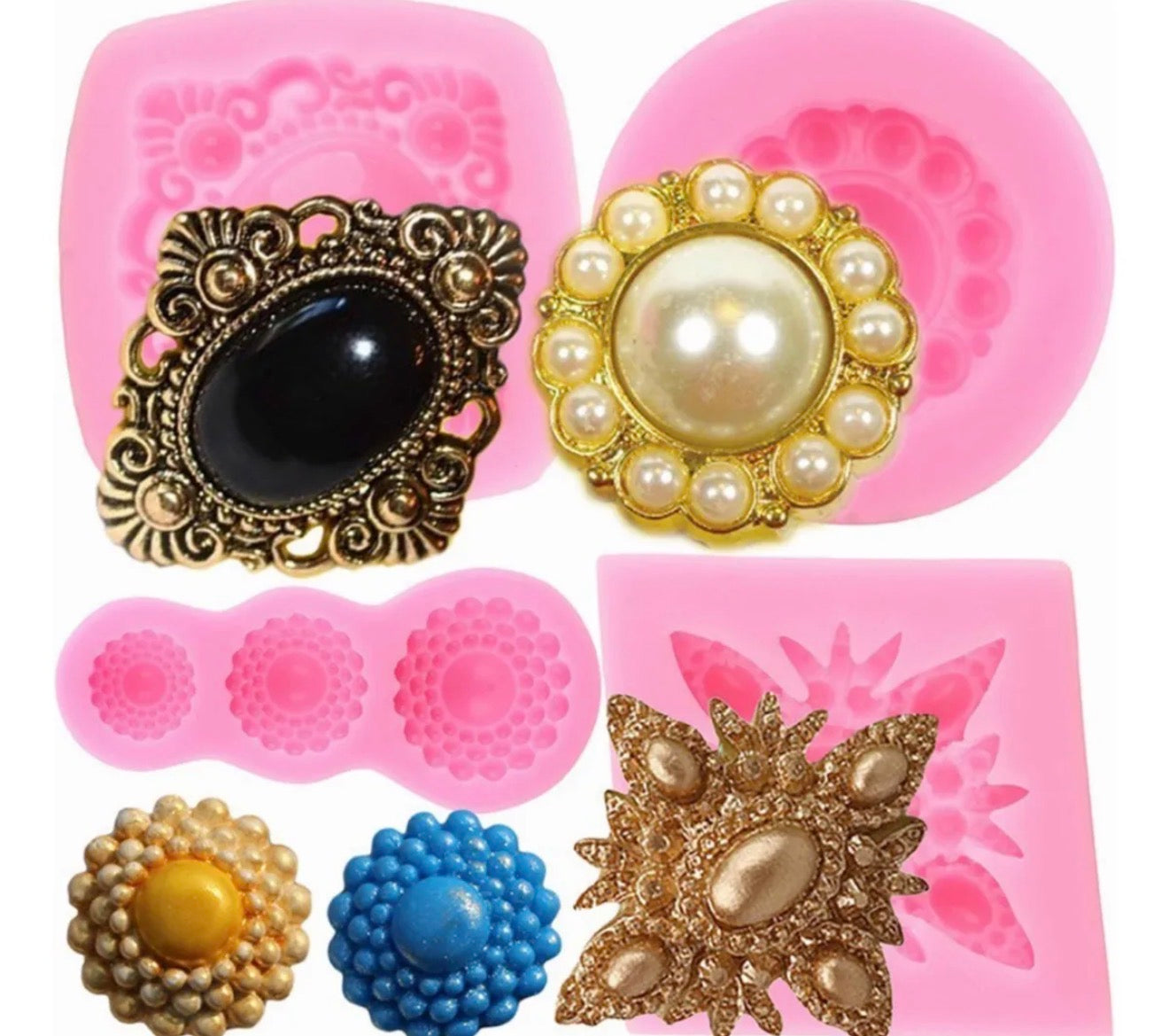 MOLDE DE SILICÓN KIT DE JOYAS 4 PIEZAS