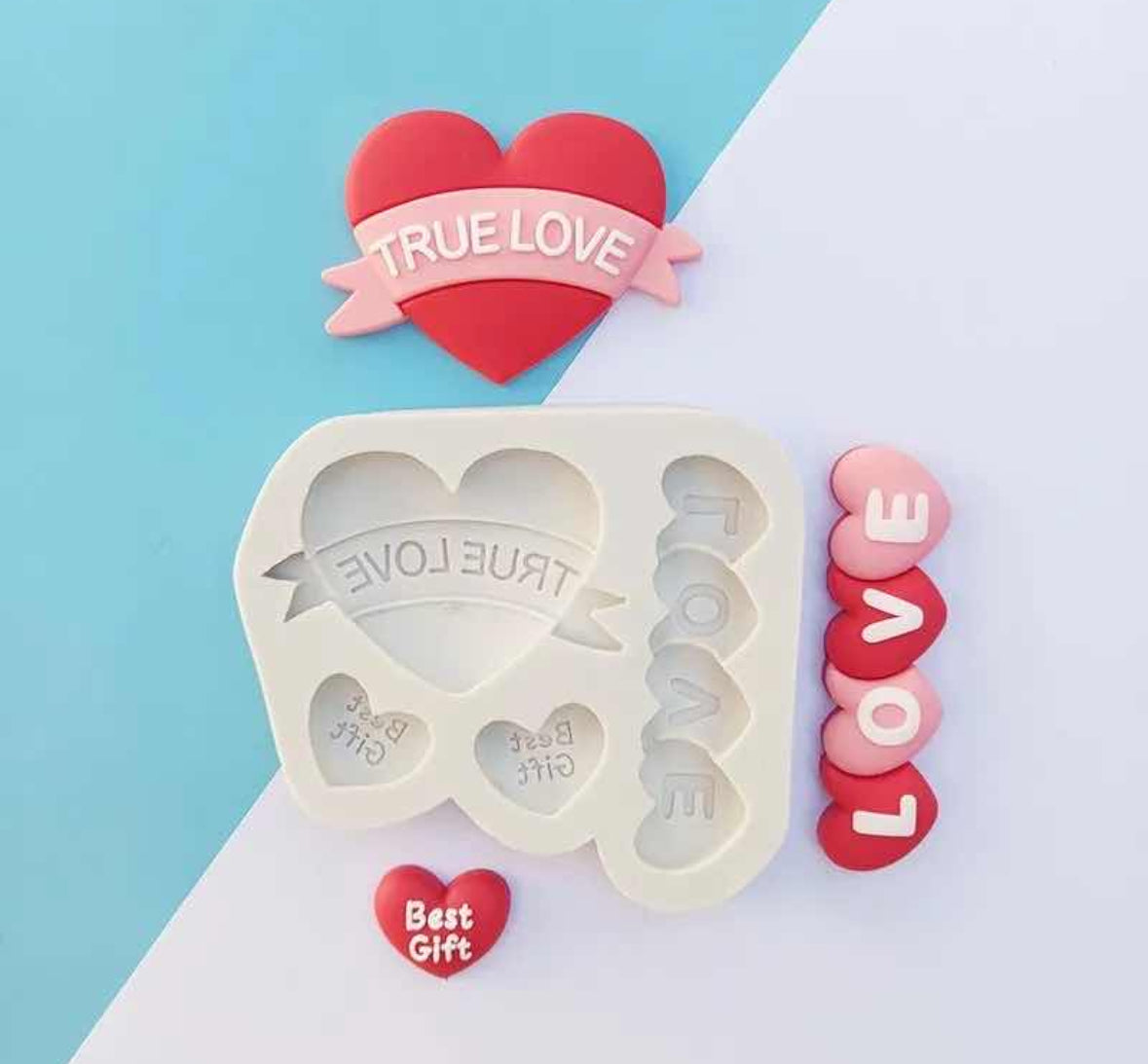 Molde de Silicón Corazón Love Amor San Valentín