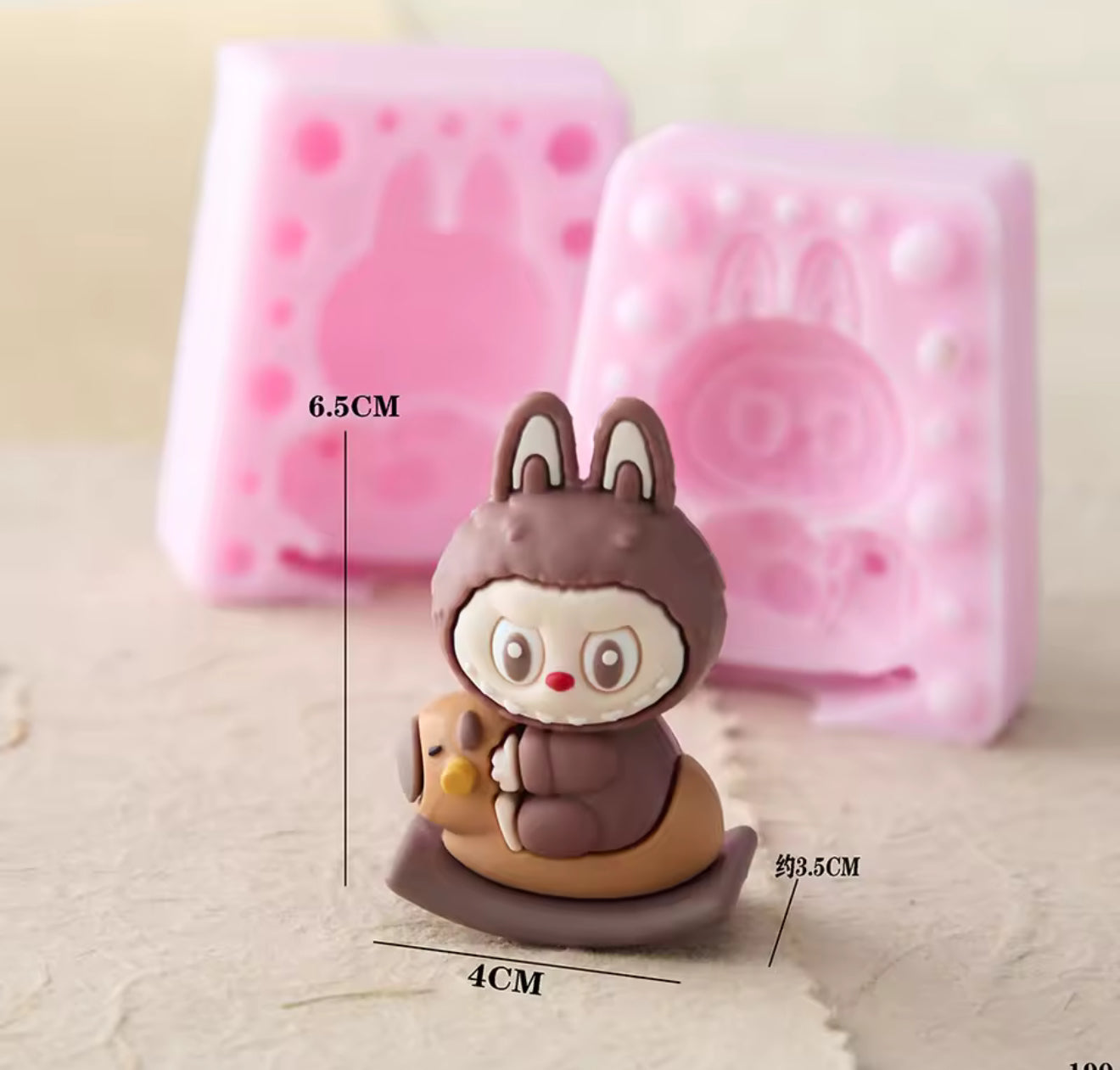 Molde de Silicón Labubu en mecedora de Capibara