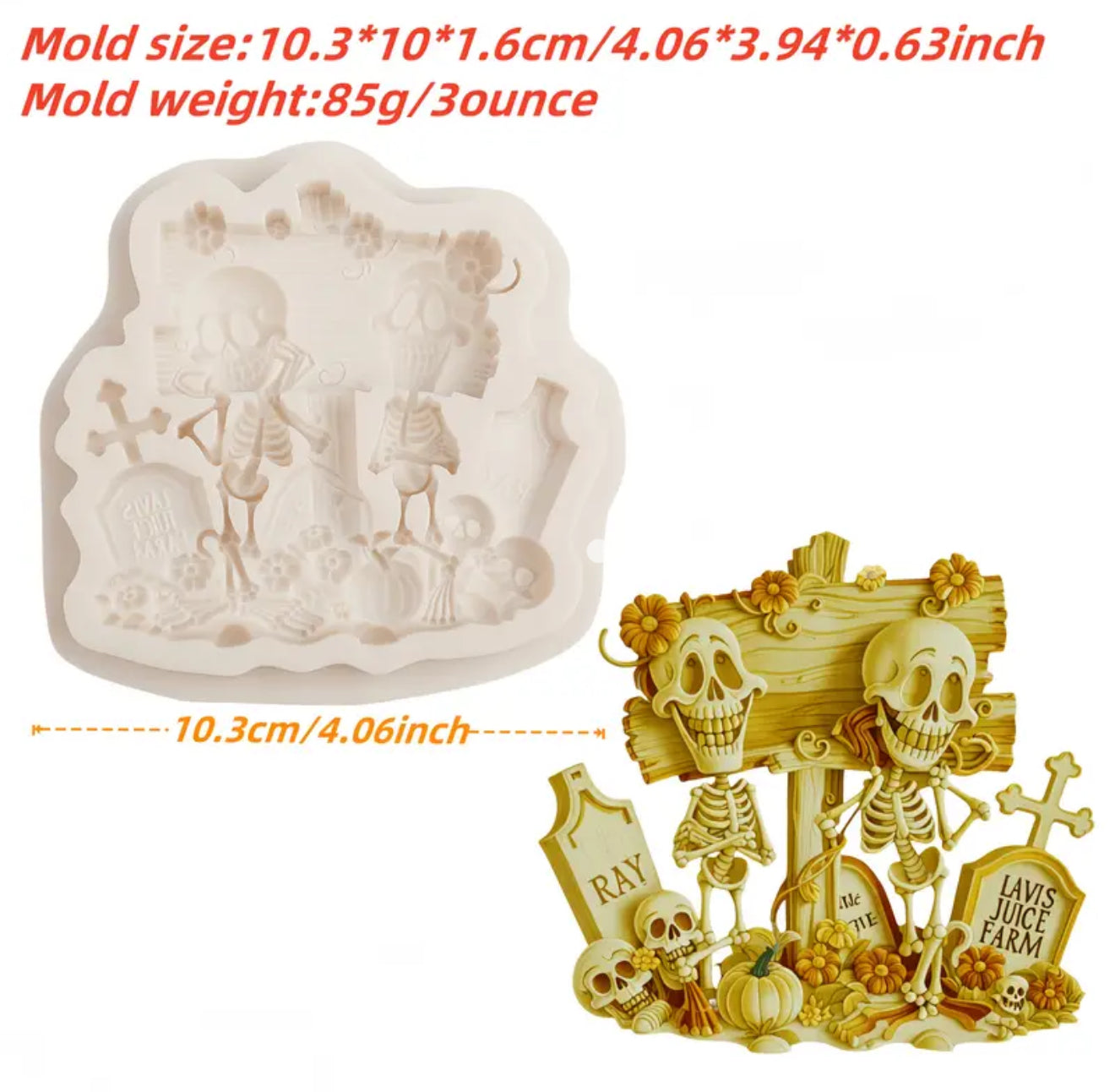 Molde de Silicón Calaveras Felices