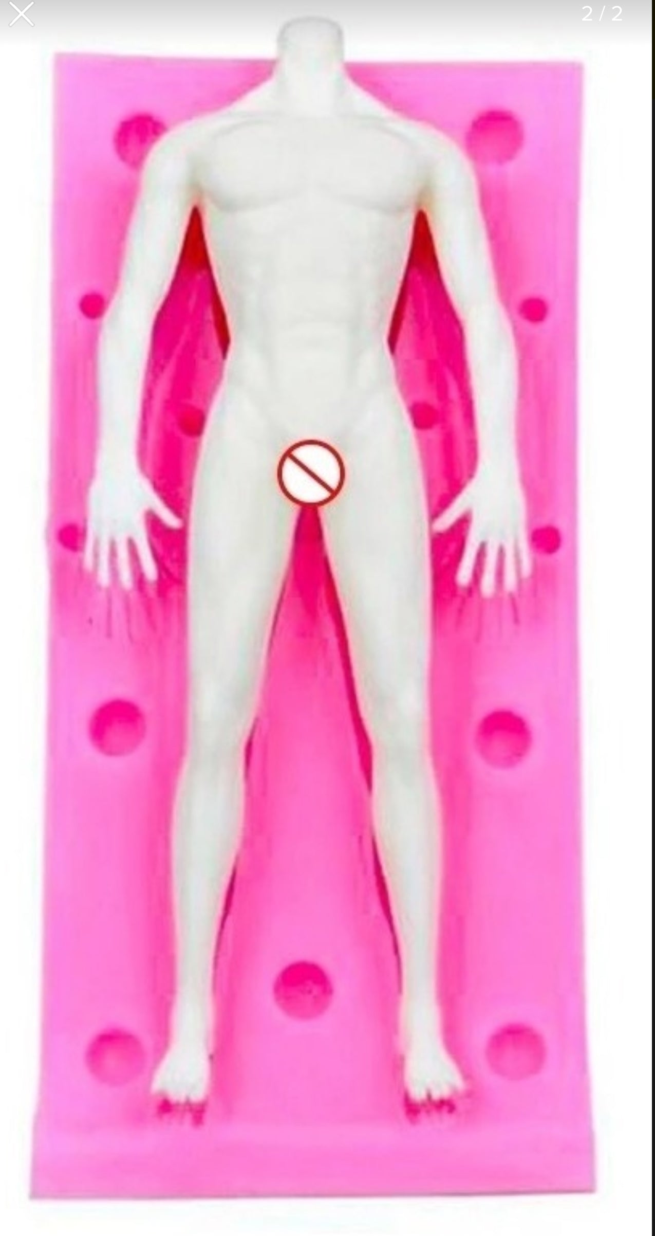 Molde de Silicón Cuerpo Hombre 3d