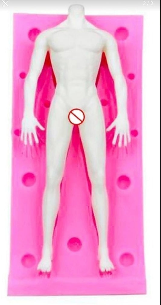 Molde de Silicón Cuerpo Hombre 3d