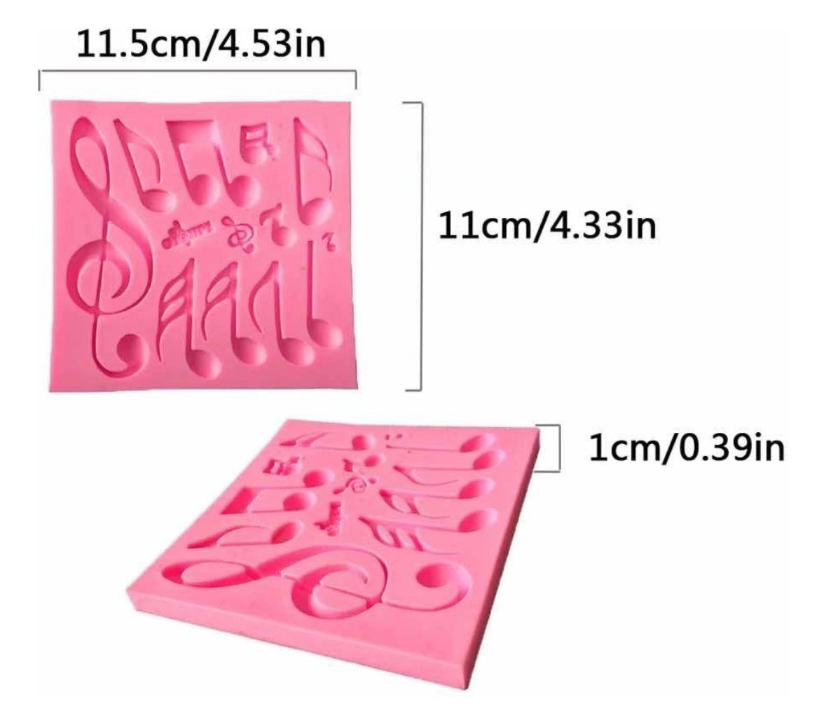 Molde de Silicón Notas Musicales