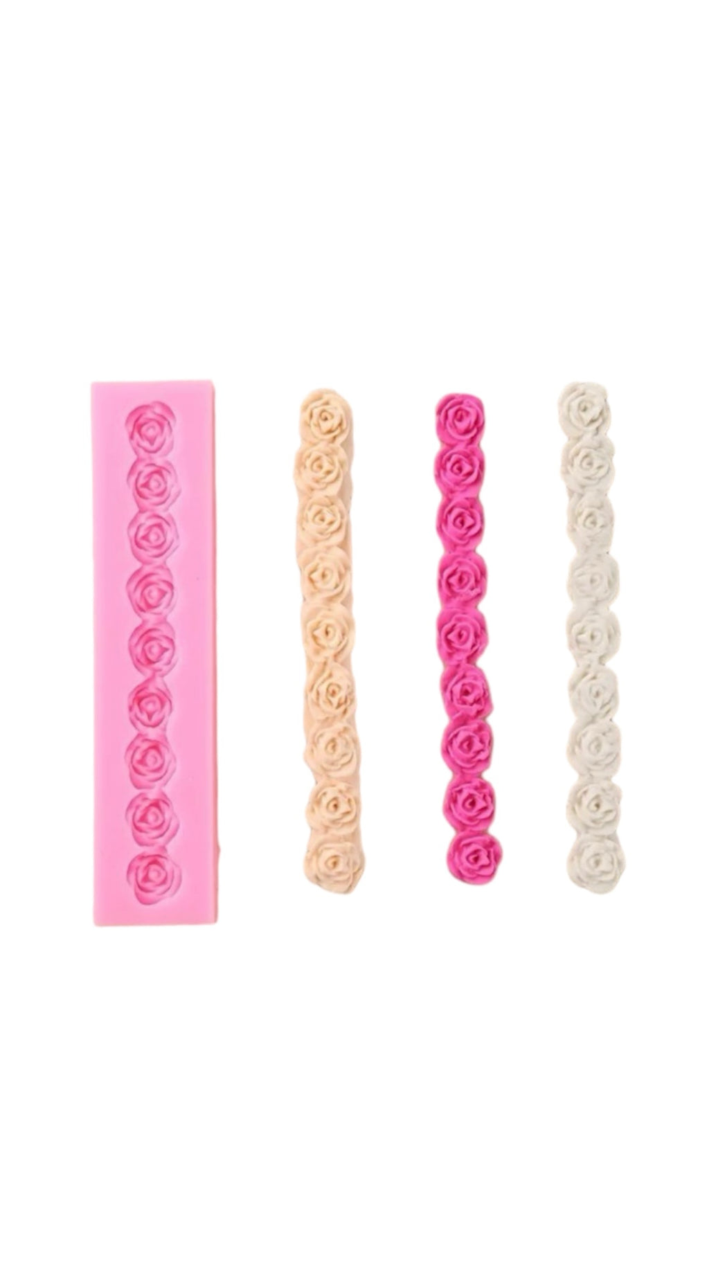 MOLDE DE SILICÓN CADENA DE ROSAS