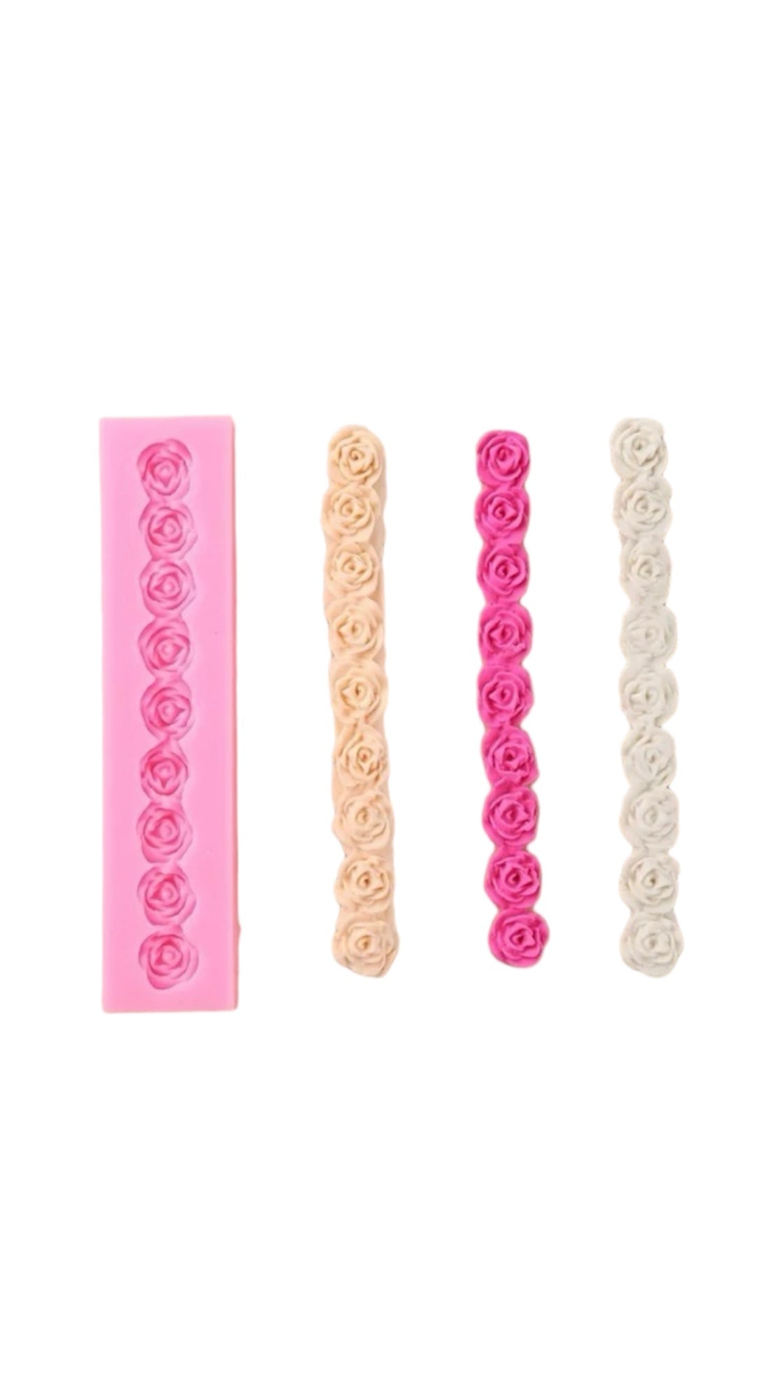 MOLDE DE SILICÓN CADENA DE ROSAS