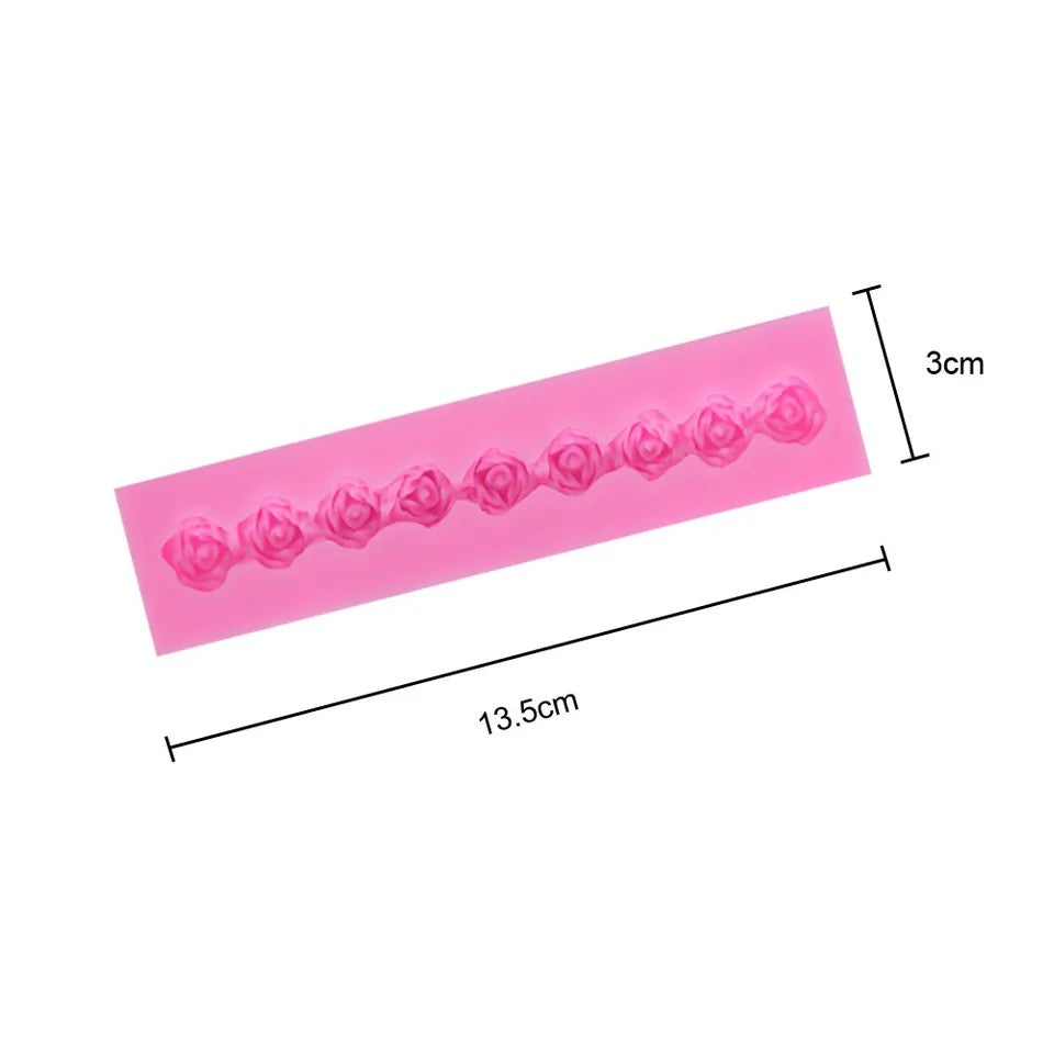 MOLDE DE SILICÓN CADENA DE ROSAS