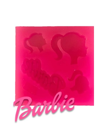 MOLDE DE SILICON BARBIE NOMBRE Y SILUETAS