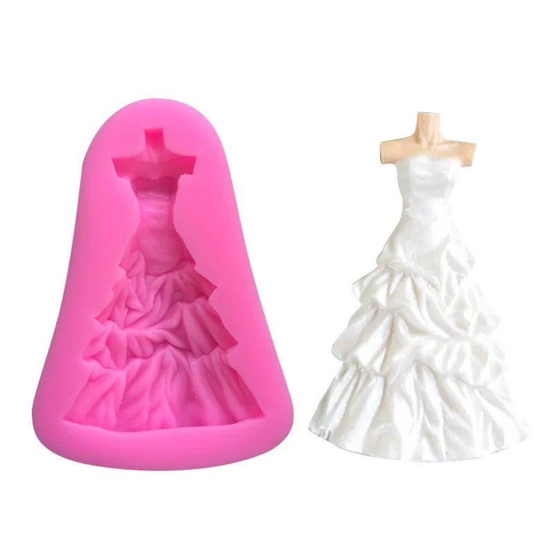 MOLDE DE SILICÓN VESTIDO