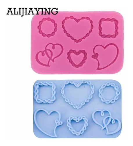 MOLDE DE SILICON CORAZONES