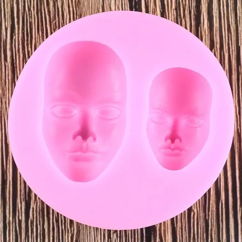 MOLDE DE SILICON CARAS  X2