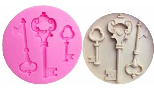 MOLDE DE SILICON LLAVES VINTAGE