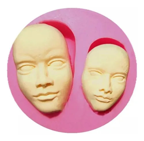 MOLDE DE SILICON CARAS  X2