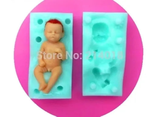 MOLDE DE SILICON BEBE 3D