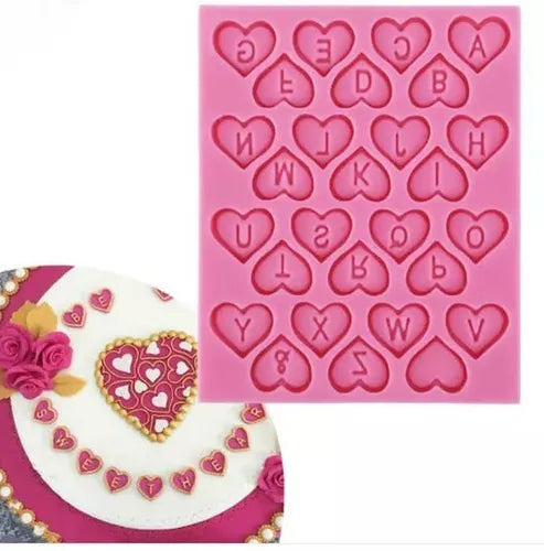 MOLDE DE SILICON ABC CORAZON