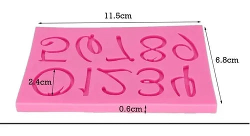 MOLDE DE SILICON NUMEROS FANTASIA