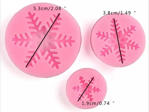MOLDE DE SILICON NAVIDAD COPOS X 3