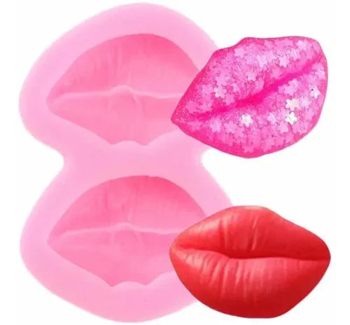 MOLDE DE SILICON BESO, LABIOS, SAN VALENTIN