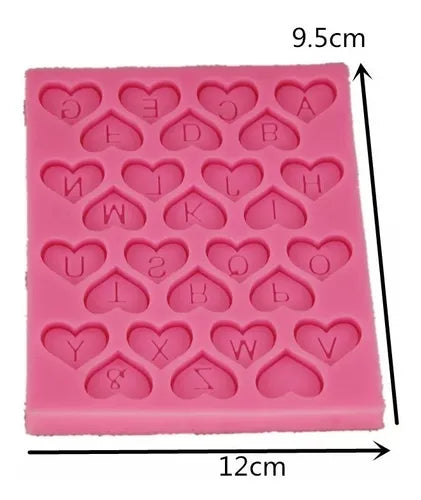 MOLDE DE SILICON ABC CORAZON