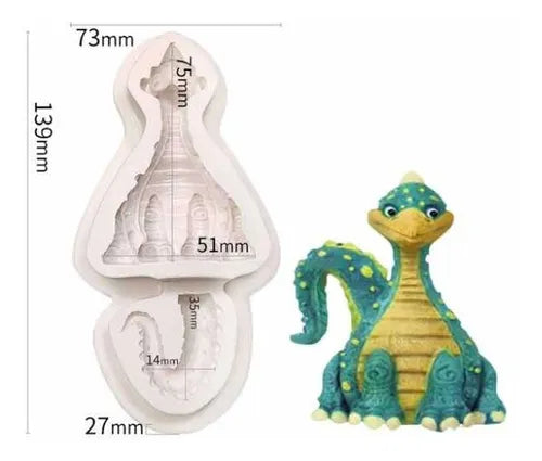 MOLDE DE SILICON DINOSAURIO
