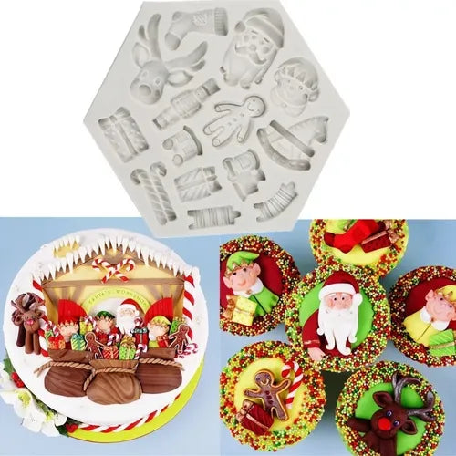 MOLDE DE SILICON NAVIDAD CASCANUECES