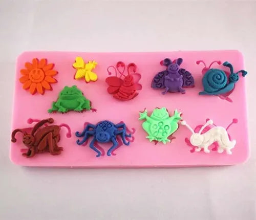 MOLDE DE SILICON ANIMALES INSECTOS