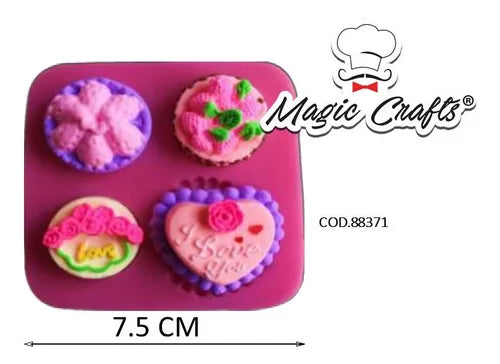 MOLDE DE SILICON POSTRES X 4