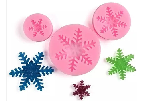 MOLDE DE SILICON NAVIDAD COPOS X 3