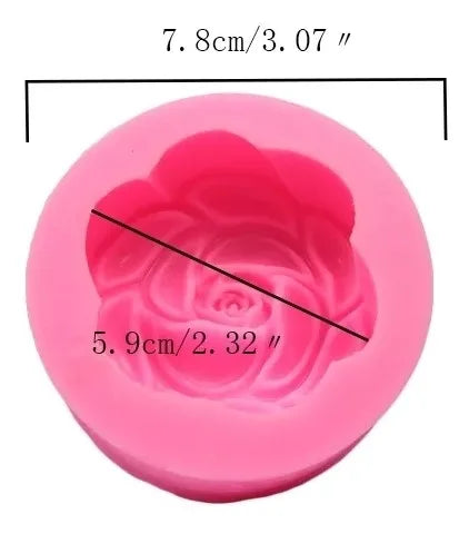 MOLDE DE SILICON ROSA