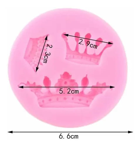 MOLDE DE SILICON CORONAS X 3