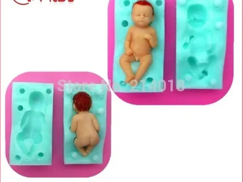 MOLDE DE SILICON BEBE 3D