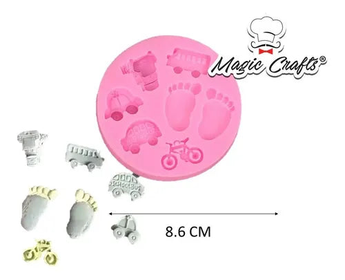 MOLDE DE SILICON BABY SHOWER BEBE