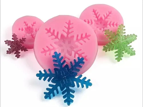 MOLDE DE SILICON NAVIDAD COPOS X 3