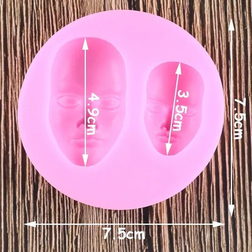 MOLDE DE SILICON CARAS  X2